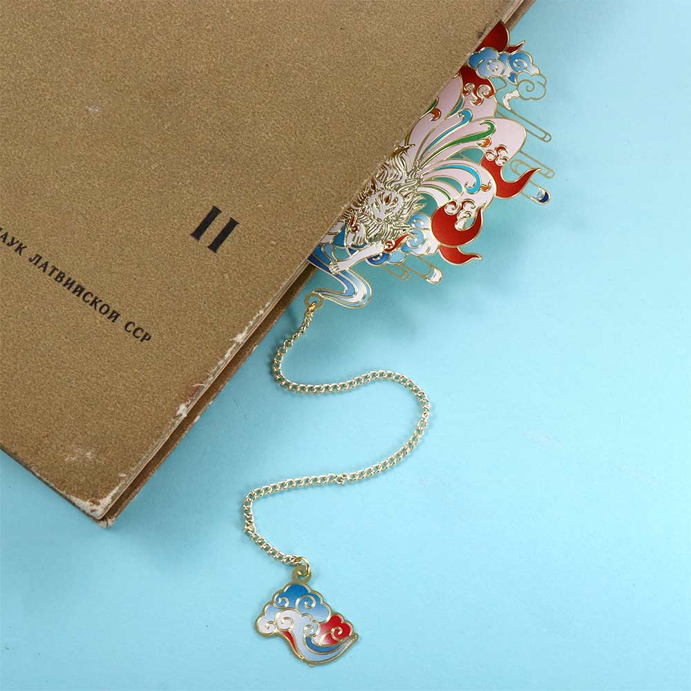 Animal Shape Page Clip Brass Metal Bookmark Chinese Style Bookmark Hollow Book Mark Retro Book Clip
