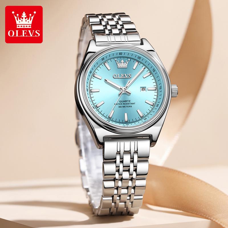Watches Woman Elegant Quartz Watch Waterproof Luminous Stainless Steel Date Watches Woman Bracelet Gifts Box
