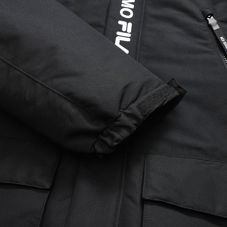 Fila Fusion Парка с капюшоном и множеством карманов Пуховик Мужская верхняя одежда Глубокий черный T11M141905F-BK