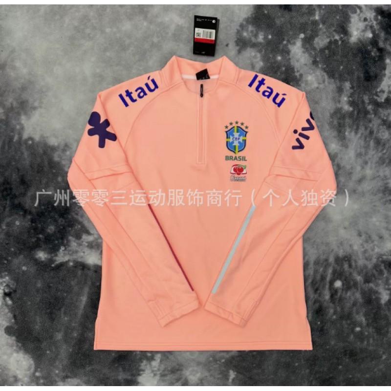 Soccer Training Jersey Neymar Santos Brazil Team Half-zip Jacket Polo Embroidery Sportswear