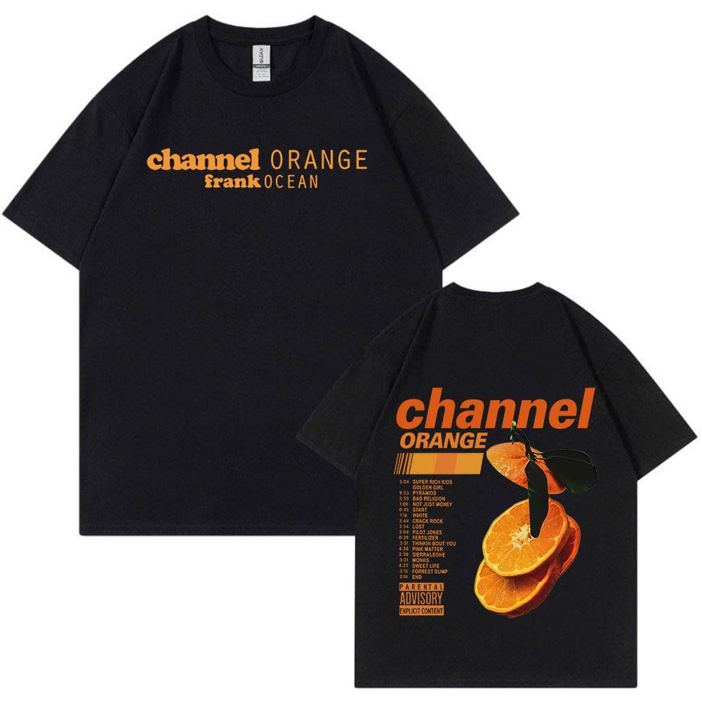 Frank Channel Orange Graphic T Shirt Blond Album Fashion Hip Hop RB Tshirts Unisexs Women Cotton Oversized Short Sleeve T Shirts