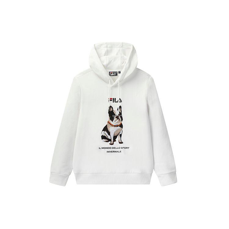 Fila Спортивная толстовка с вышивкой Frenchie Alphabet, мужская, белая, F51M048216A-WT