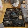 Steampunk Synthesizers Pattern Rug Floor Mat for Living Room or Bedroom Soft and Comfortable Carpet a Gift for Birthday and Holiday.