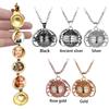Creative Retro Multilayer Wing Round 4 Photos Pictures Box Locket Necklace Gift