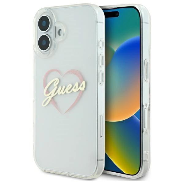 Guess Guhcp16Mhchgspt Iphone 16 Plus6.7 Przeźroczysty/Transparent Hardcase Iml Heart