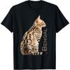 Бенгальская порода кошек Папа Леопардовый принт Пятнистый котенок Мужская Женская Футболка