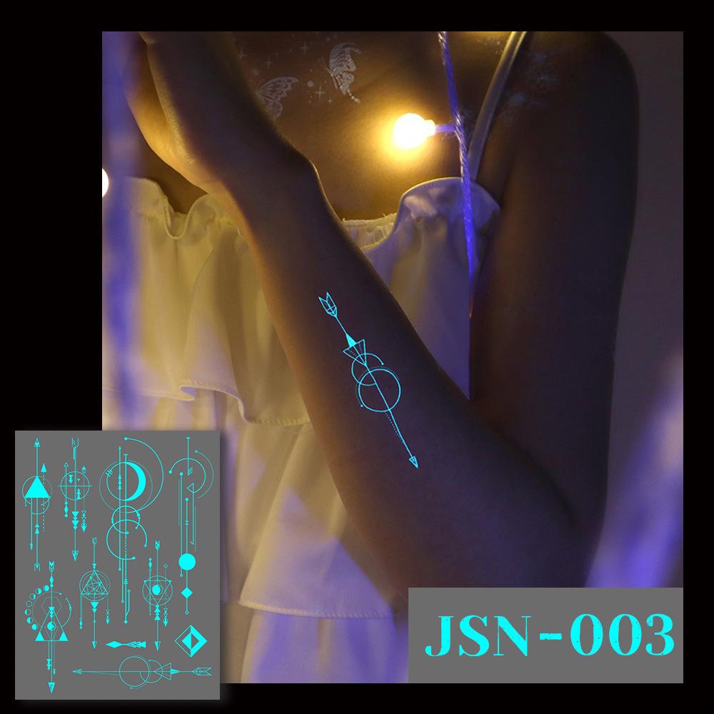 Ruikalong Waterproof Luminous Henna Butterfly Tattoo Stickers for Face and Arm