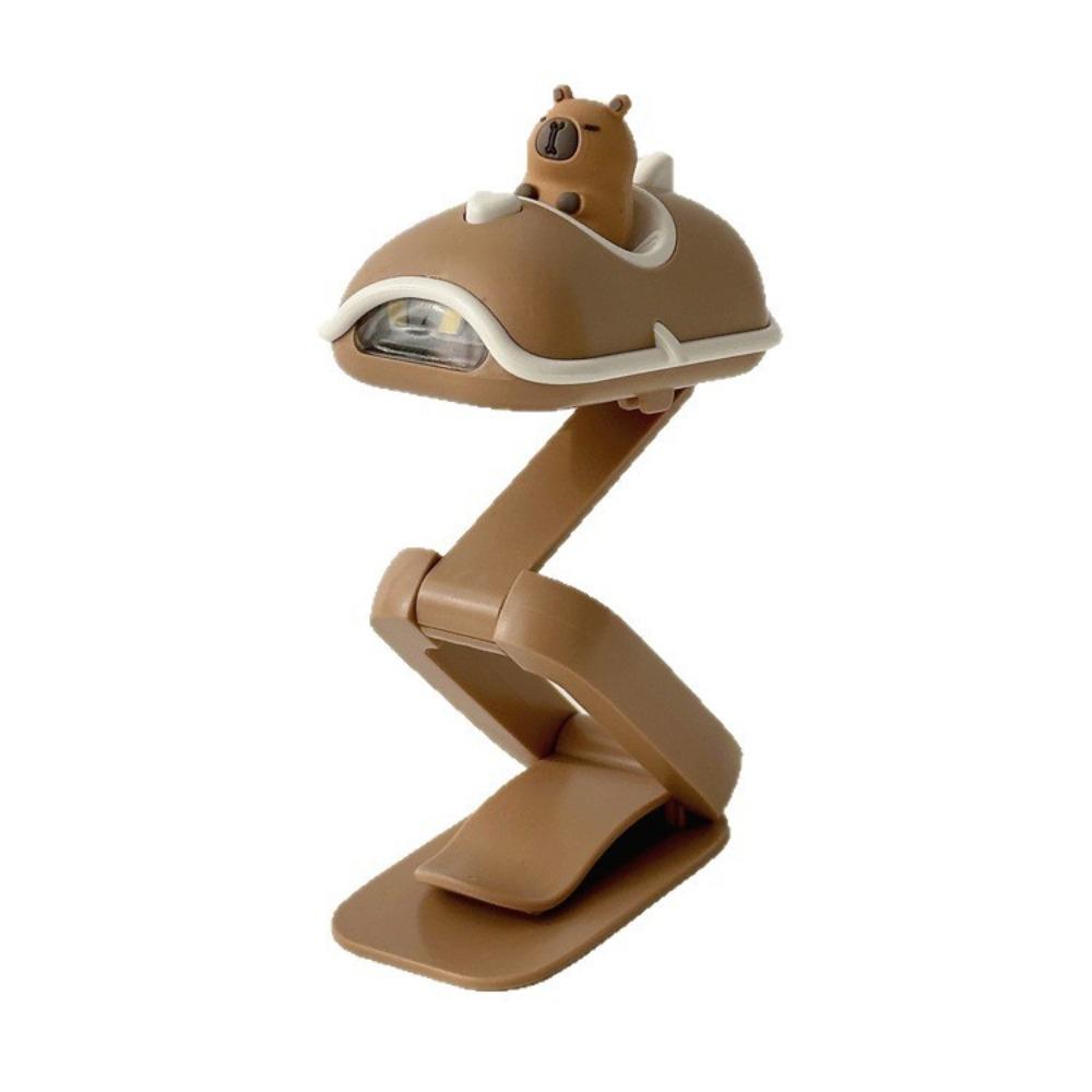 Cartoon Capibara Reading Light Creative Battery Powered Mini Capibara Folding Desktop Lamp Adjustable Warm Bright Night Light