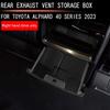 Для Toyota Alphard Vellfire 40series 2024 Ящик для хранения вещей Задний выхлопной патрубок Скрытый ящик Подстаканник Внутренний органайзер Car Access K4S6