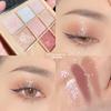 Portable Glitter Eyeshadow Palette Transparent Nine-color Acrylic Eyeshadow Palette Pearly Matte Earth Color Jiugongge Eyeshadow