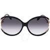 Ferragamo Grey Gradient Round Ladies Sunglasses Sf600s 001 61