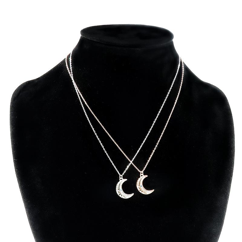 Корейская легкая роскошная модная бижутерия женское ожерелье с луной простая подвеска в виде полумесяца ключичная цепочка