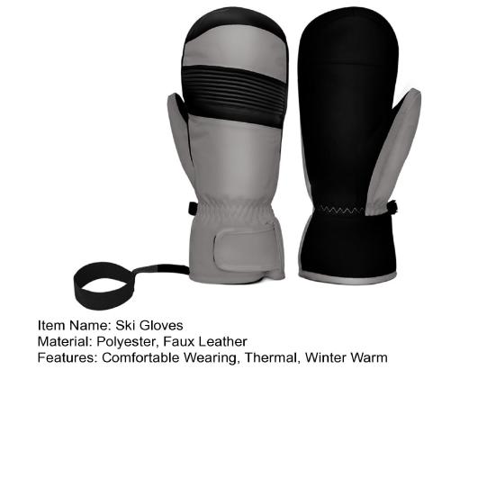 Водонепроницаемые лыжные перчатки для мужчин и женщин, зимние варежки для лыж с сенсорным экраном и регулируемым ремешком на запястье для холодной погоды, катания на лыжах, пешего туризма, велоспорта