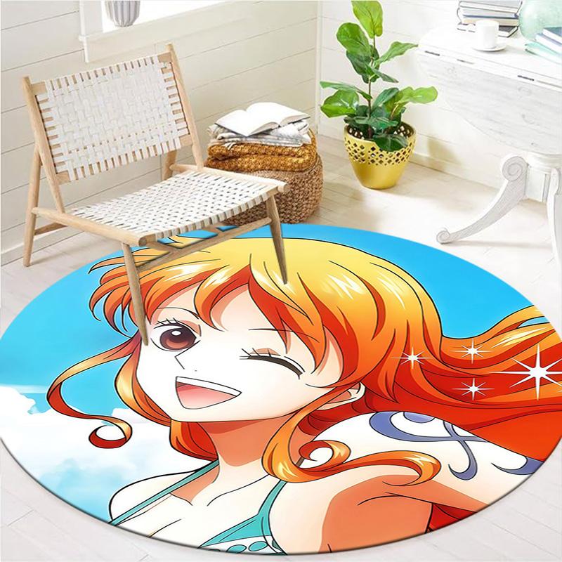 Nami Round Area Rug Carpet Rug For Living Room Bedroom Sofa Playroom Decor Nonslip Floor Mat