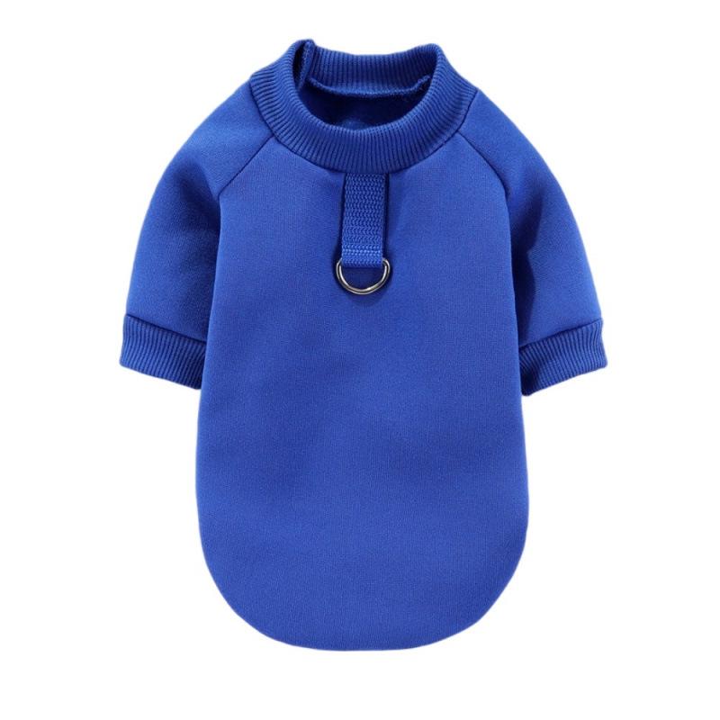 Флисовый двухлапый свитшот для кошек и собак - Совместим со шлейкой, Без капюшона, Одежда на осень/зиму