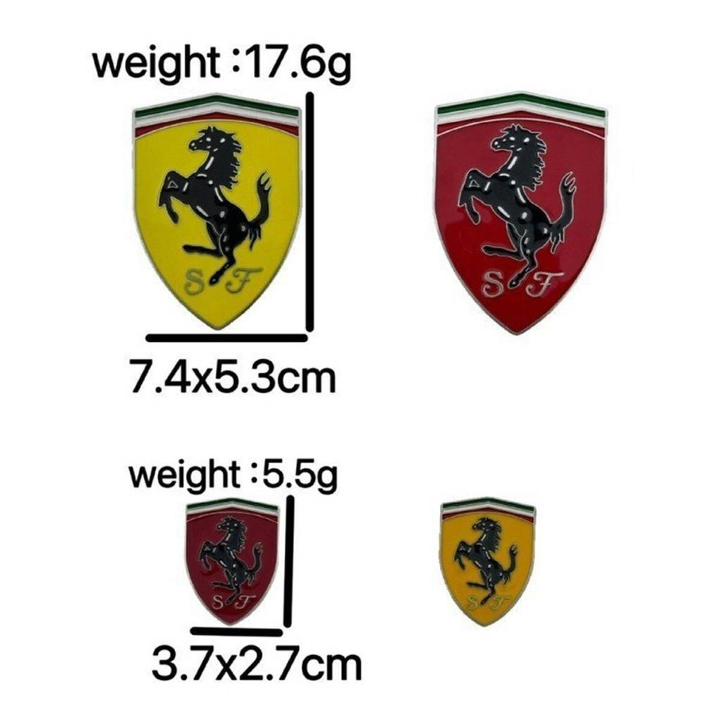 Car Styling 3D Sticker Metal Badge Vehicle Emblem Body Decal for Ferrari Roma 488 Portofino F8 Roma Spider SF90 Auto Accessories