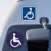 5Pcs Disability Access Stickers Durable Vinyl UV Resistant Waterproof Easy Visibility Wheelchair Symbol Decals