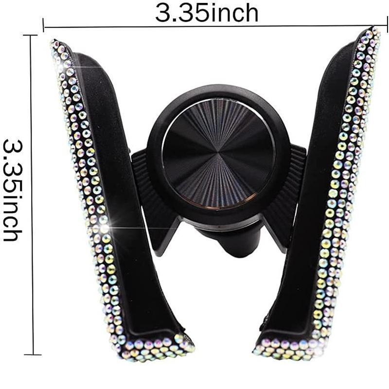 Автомобильный держатель для телефона, женский кристалл с бриллиантами, автомобильное крепление для вентиляционного отверстия, зажим, держатель для мобильного телефона, подставка в автомобильном кронштейне, аксессуары для интерьера