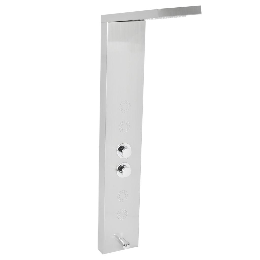 G1/2 Brushed Shower Panel Set Stainless Steel Shower Tower System Rainfall Showerhead Bathroom