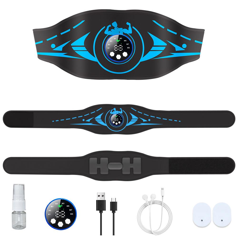 Умный фитнес-массажный пояс с дисплеем для зарядки: Усовершенствованный тренажер для мышц живота и массажер для талии