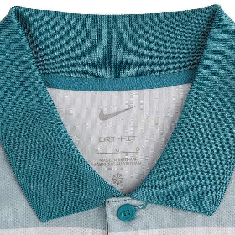 Nike Victory+ AS M NK DF PRT Поло с коротким рукавом в полоску с логотипом бренда Мужские поло Синий FZ7449379
