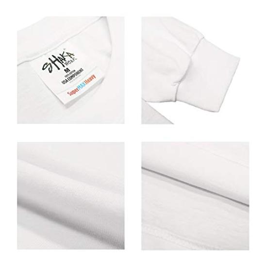 Тяжелая футболка с длинным рукавом Shaka Long, большая, уличная, черная [Shaka Wear], толстая, для носки, однотонная, 7,5 унций, мужская футболка, футболка, размер, размер,