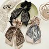 Retro Style Hair Band Tie for Women, High Elastic Rubber with Floral Splicing Design, Versatile Ponytail Bun Accessories Elasticity