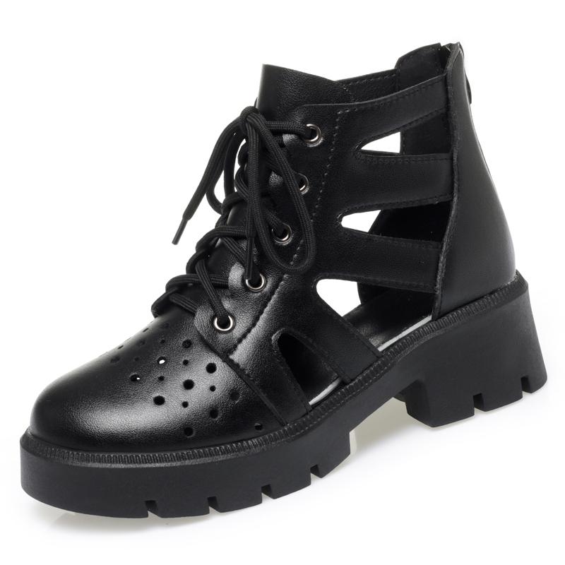 Fashion AIYUQI Women's Summer Boots 2025 New Casual Mesh Ankle Boots Ladies British Style Genuine Leather Women's Cool Boots