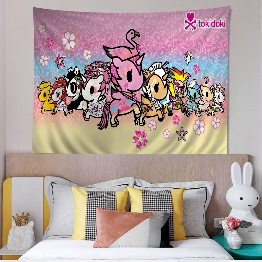 Известный Бренд Кавайи T-Tokidoki Хиппи Настенные Гобелены Для Гостиной Дома Комнаты в Общежитии Декор Искусство Домашний Декор