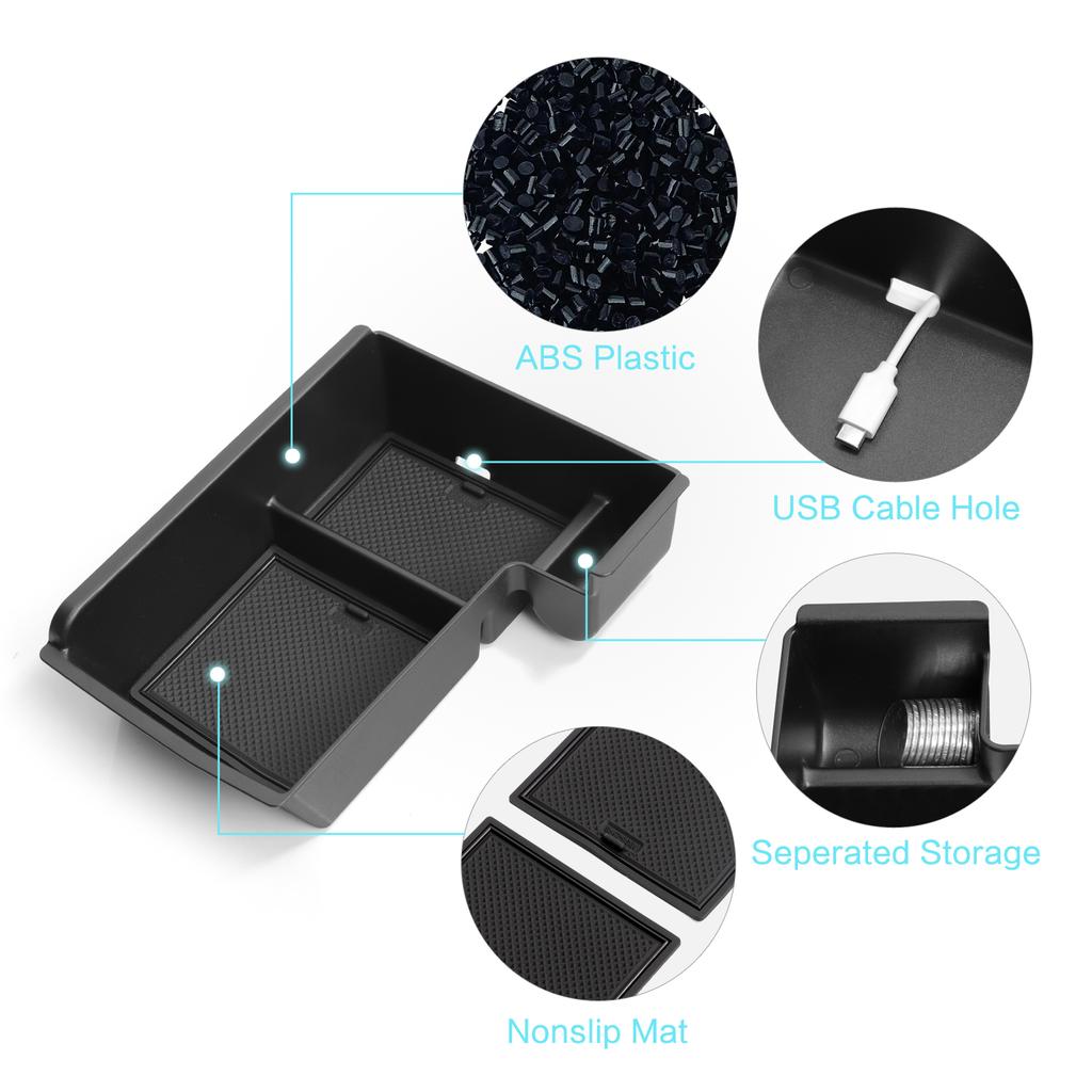 For BYD Seal U Sealion 6 Song Plus DM-i 2025 Car Armrest Storage Box ABS Organizer Case Tidying Accessories Right Hand Drive