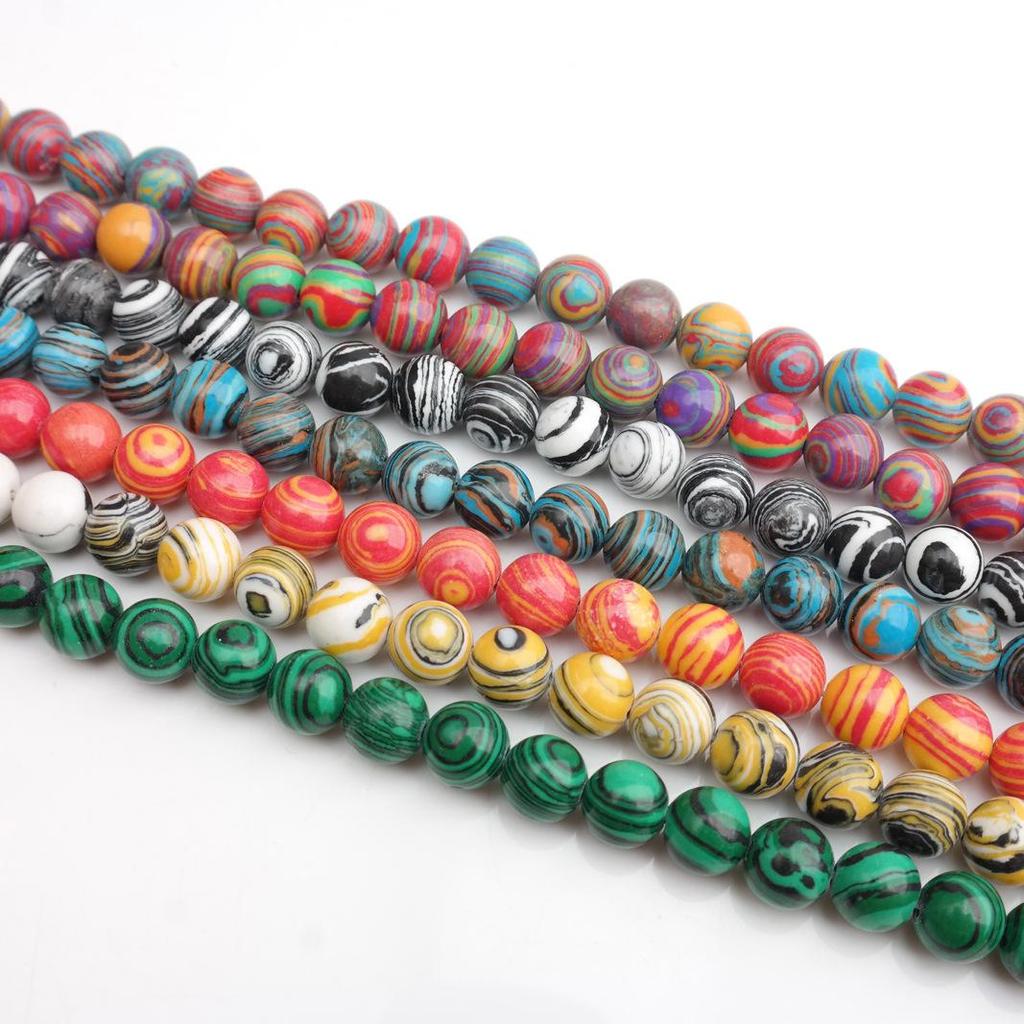 Красочные синтетические бусины из малахита для самостоятельного изготовления ювелирных изделий