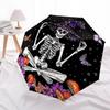 1pc Skele-Witch-Meditation Umbrella with Plastic Handle,Suitable for All Seasons Home Travel Outdoor UmbrellaDD1662
