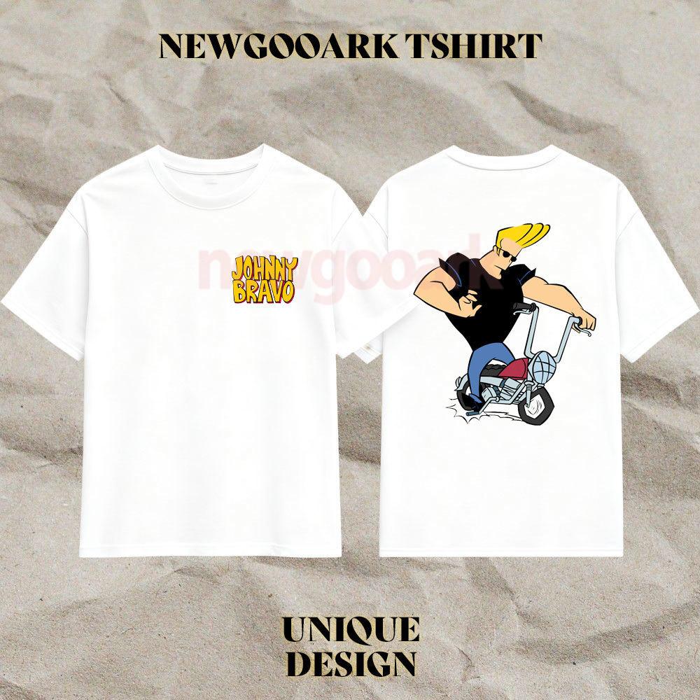 Johnny Bravo Graphic T Shirts Men Woman Cotton TShirts O Neck Pretty 90s Cartoons Cartoon Tee Shirt Short Sleeve Tops Classic