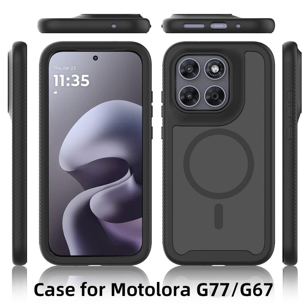 G87 G77 G67 G17 G06 G56 G86 Power 5G Беспроводная зарядка Магнитная задняя крышка для Motorola Moto G86 Power G15 G35 G55 G 77 Бампер Чехол