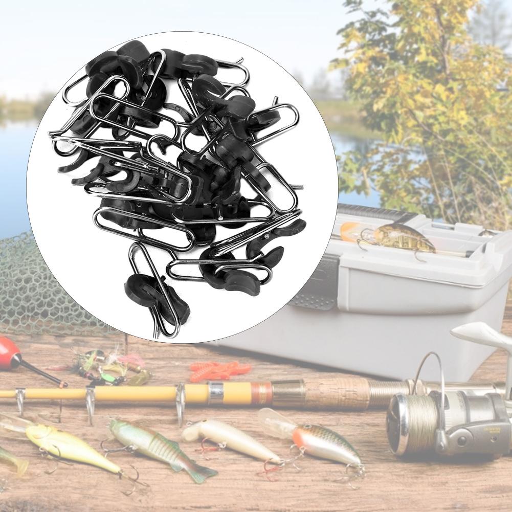 30 шт. прочных приманок из полиэтилена, зажимов для приманки, рыболовных крючков, аксессуаров для разъединения(черный)