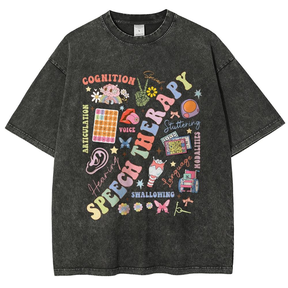 Милая мультяшная футболка с монограммой, женская, свободная, свободного покроя, с коротким рукавом, цветной топ с монограммой Y2k, лето