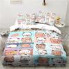 Cute Bubu And Dudu Cartoon Print All Season Twin Bedding Set  Comforter Set Bed Duvet Cover Double King Comforter Cover