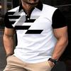 Fashionable Quick Drying Men's Contrasting Short Sleeved Polo Shirt with a Collar Casual Style Slightly Elastic Slim Fit Summer Top