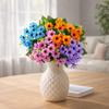Fashion 20 Heads Artificial Flowers DIY Flower Silk Sunflowers Bouquets Multicolor Floral Arrangement Fake Flowers Party Decor