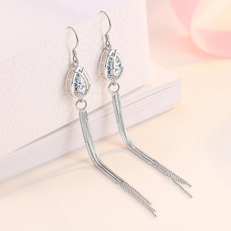 Lindon Copper Alloy Zircon Earrings Drop Earrings For Women Wedding Party Gifts