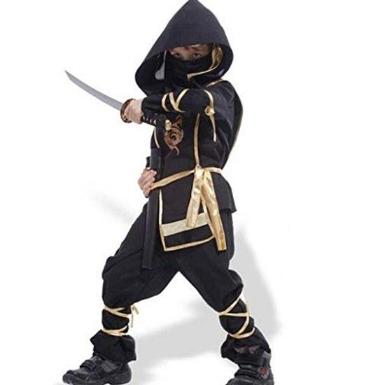 Become ninja you admire. Kids cosplay costume Halloween party (XL size).