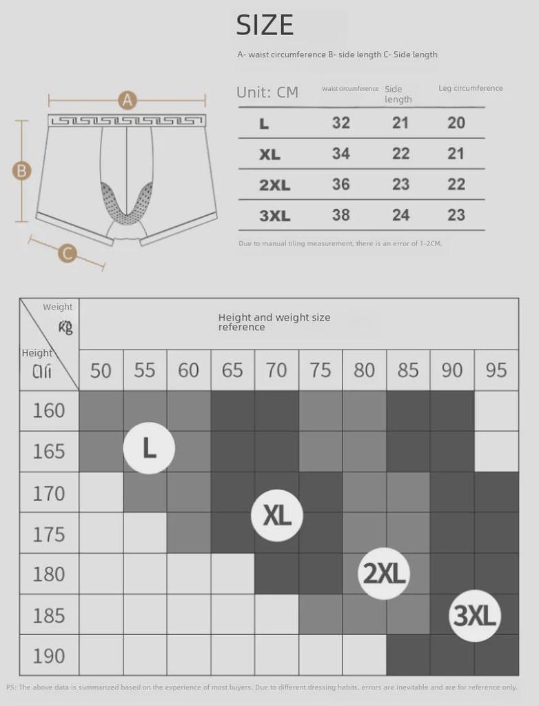 Мужское нижнее белье Elephant, дышащая сетка Ice Silk U-образной формы, трусы-боксеры большого размера