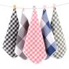 1 шт. 25x25 см клетчатое хлопковое портативное подвесное детское полотенце для ванной комнаты для мытья рук для лица квадратное маленькое полотенце