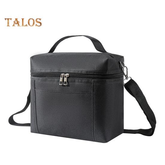 Изолированная сумка для ланча для взрослых, легкая нейлоновая водонепроницаемая коробка для ланча со съемным регулируемым ремешком, многоразовая термосумка для пикников на работе