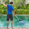 Pool Skimmer Net, Heavy Duty Leaf Rake Cleaning Tool, Fine Mesh Net Bag Catcher