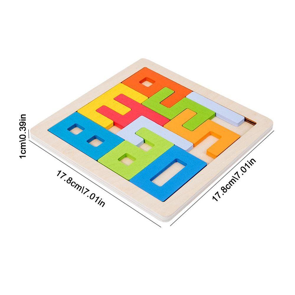 Thinking Training Number 3D Wooden Blocks Puzzle Colorful Interesting Parent-child Toy