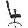 Office Chair Height Adjustable Black Mesh and Faux Leather