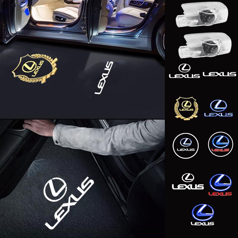 AAOU1 2pcs Car LED Welcome door Light For Lexus RX ES LS IS LX GS GX LC RC UX Car icon Laser Decor Lamp Projection Ghost Shadow