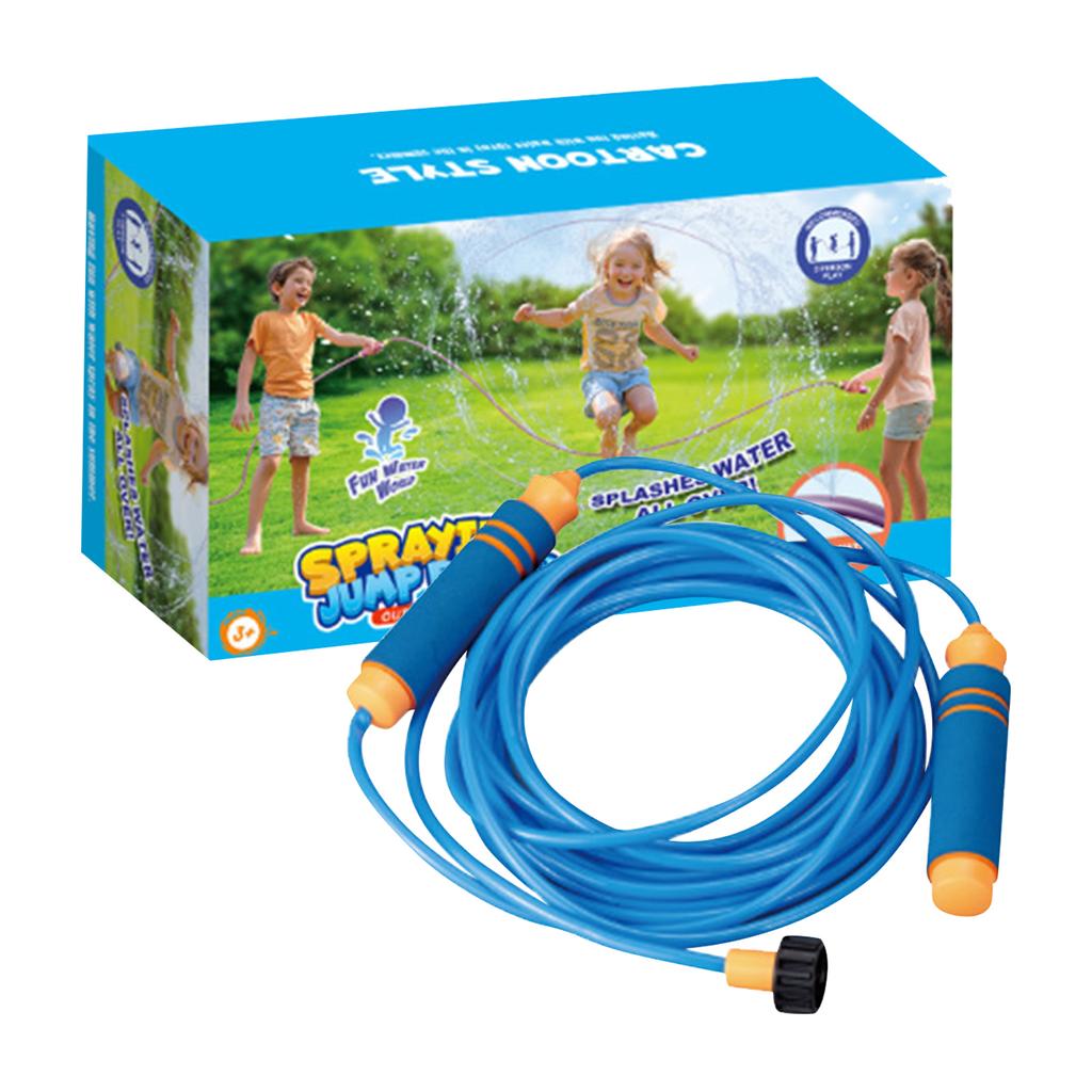 2-in-1 Water Sprinkler Outdoor Yard Toy For Kids, Rope Toys 12 Spray Holes, Outside Sprinkler Rope Team Game For Backyard, Beach & Summer Party Fun