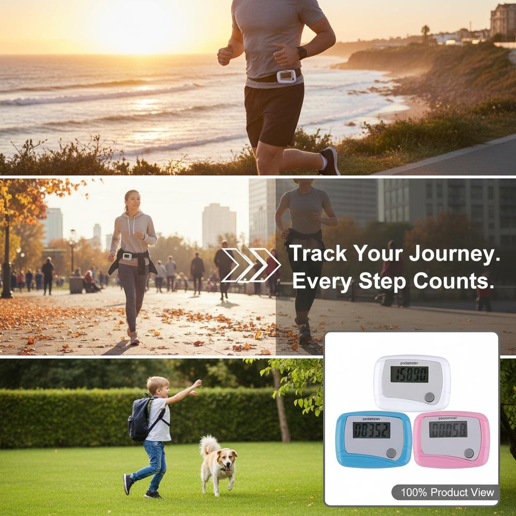 Pedometer for Walking Portable Sports Walk Meter Senior Steps Counter for Sports Running Training Hiking Backpacking Travel 1